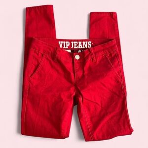 VIP Skinny Jeans in Bright Red